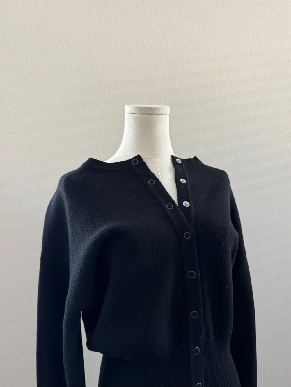 Xaden Wool Mix Knit Mini Dress - Black - Picture 5 of 6